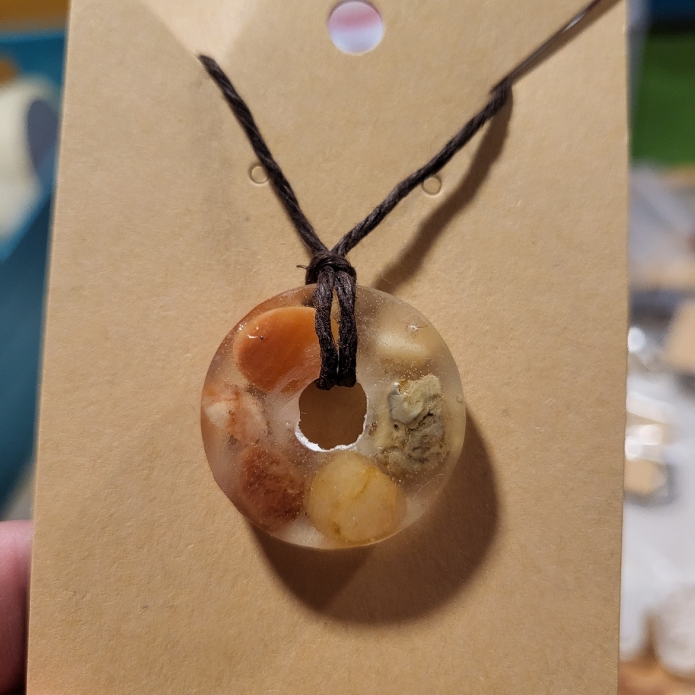 ✌️Minnesota River rock hemp necklace✌️